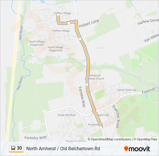 30 bus Line Map