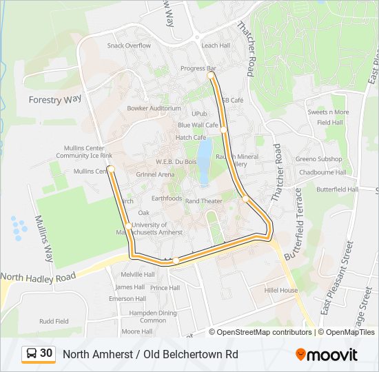 30 bus Line Map