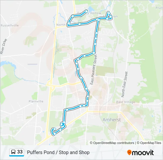33 Bus Line Map