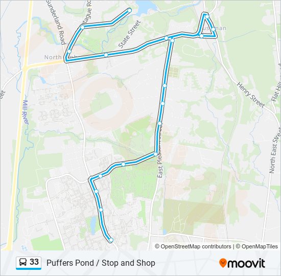 33 bus Line Map