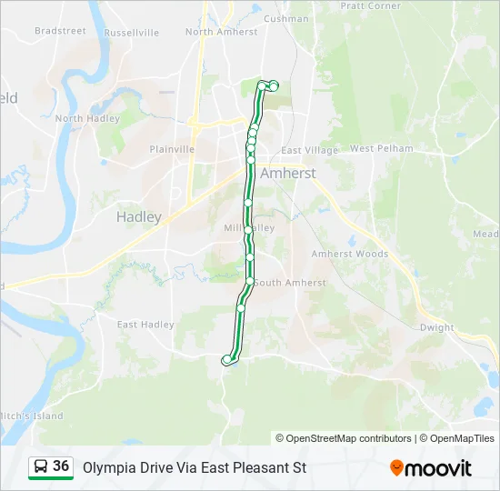 36 Bus Line Map