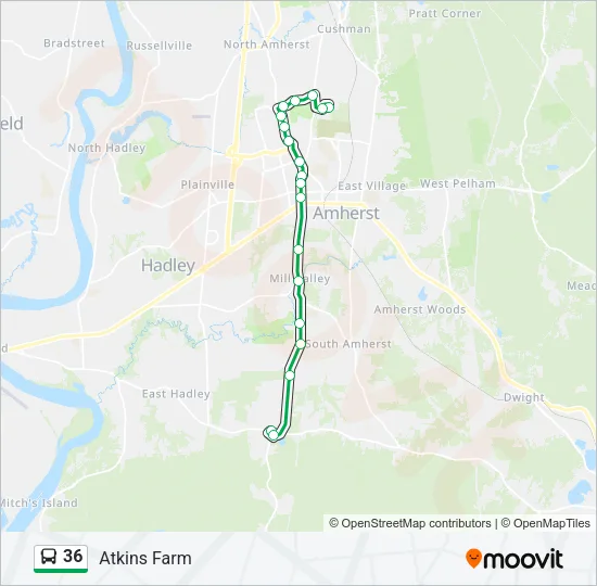 36 Bus Line Map
