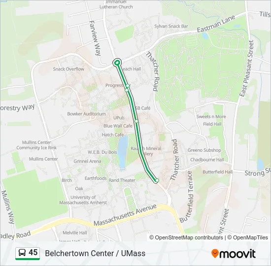 45 Bus Line Map