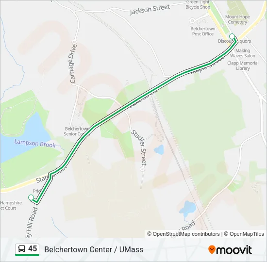 45 Bus Line Map