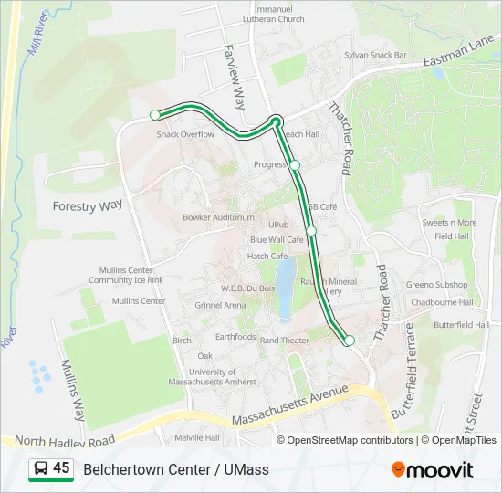 45 Bus Line Map