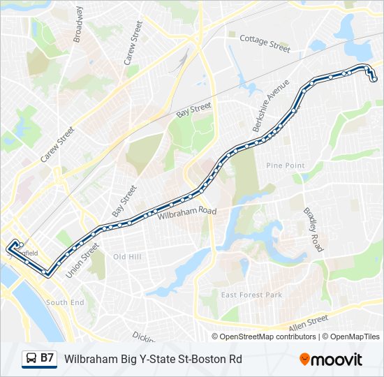 Mapa de B7 de autobús