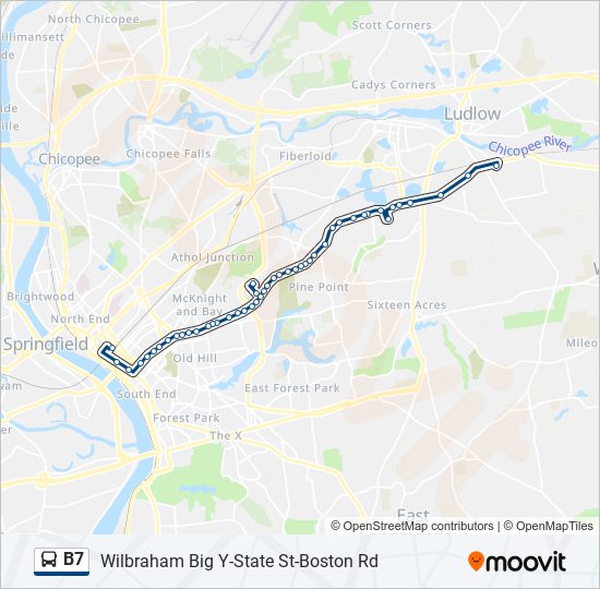 Mapa de B7 de autobús