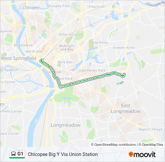 G1 bus Line Map