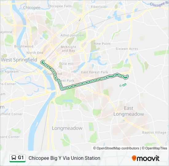 G1 Bus Line Map