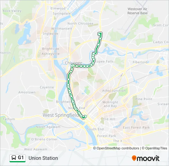 G1 Bus Line Map