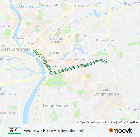 G1 Bus Line Map