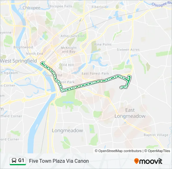 G1 Bus Line Map