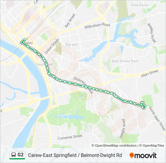 G2 Bus Line Map