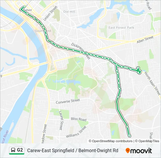 G2 Bus Line Map