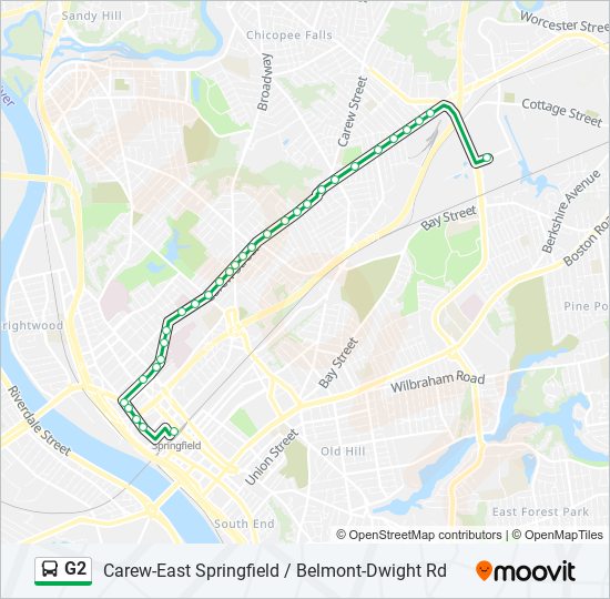 Mapa de G2 de autobús