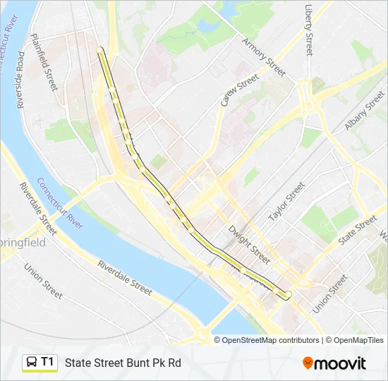 T1 Bus Line Map