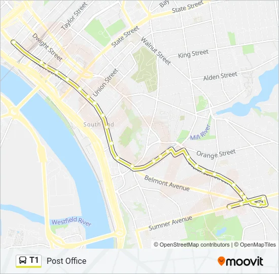T1 Bus Line Map