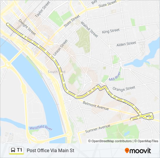 T1 bus Line Map