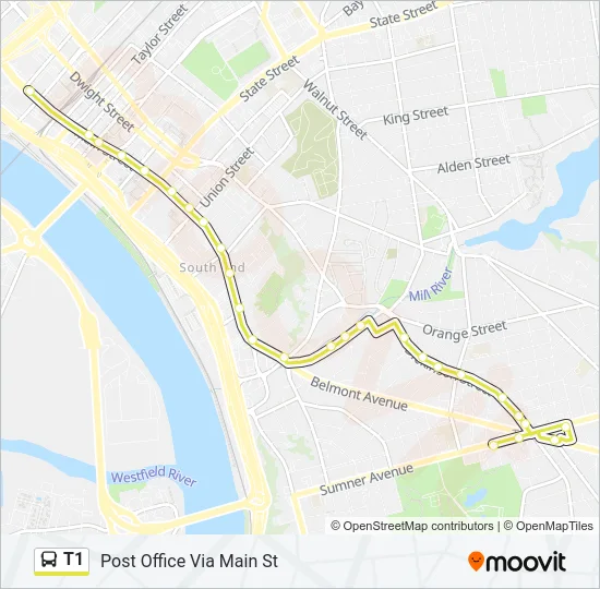 T1 Bus Line Map