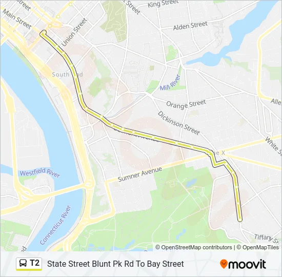 T2 Bus Line Map
