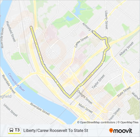 T3 Bus Line Map