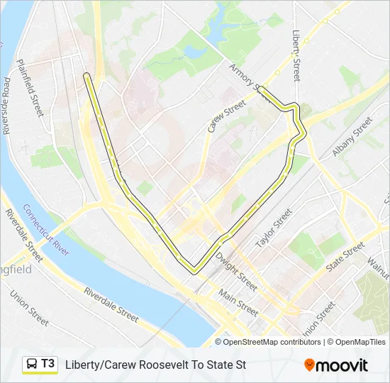 T3 Bus Line Map