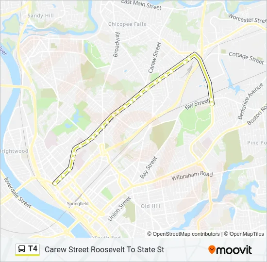 T4 Bus Line Map