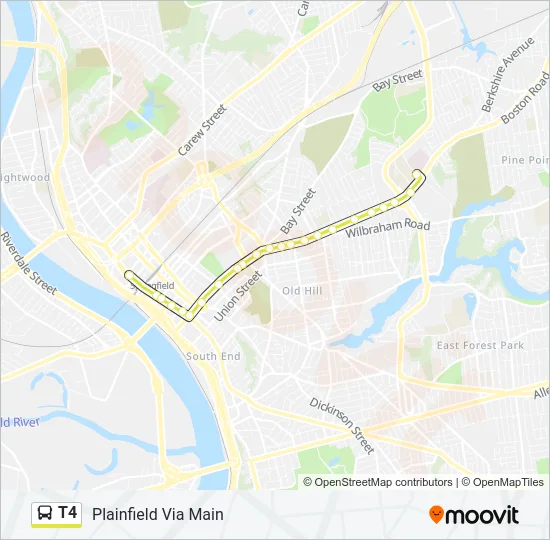 T4 Bus Line Map