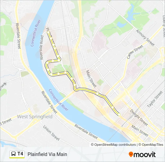 T4 Bus Line Map