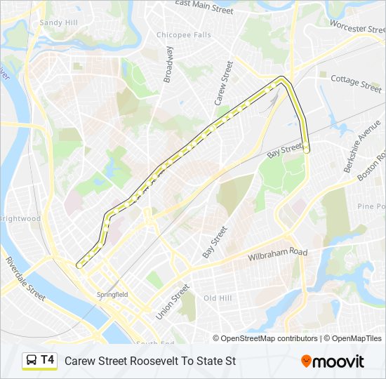 Mapa de T4 de autobús