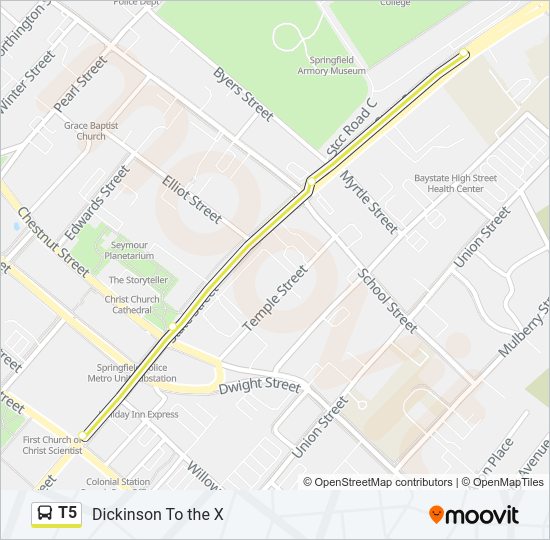 T5 Bus Line Map