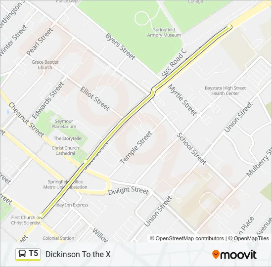 T5 Bus Line Map
