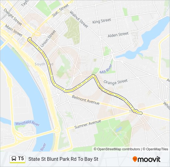 T5 bus Line Map