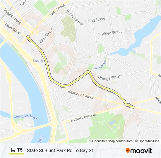 T5 Bus Line Map