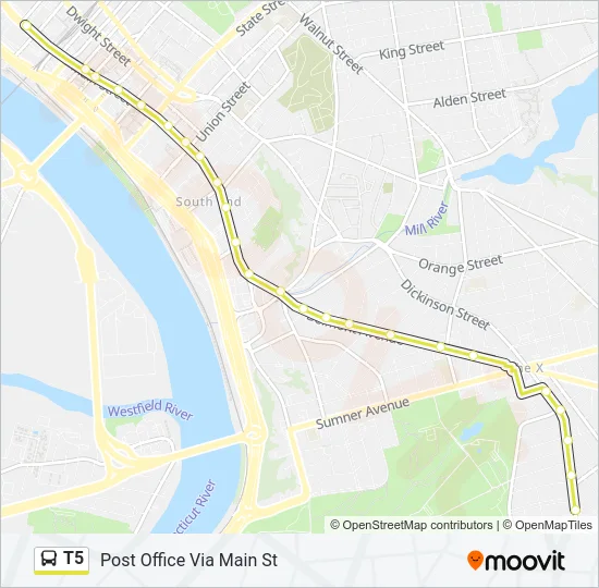 T5 Bus Line Map