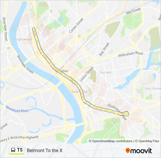 T5 Bus Line Map