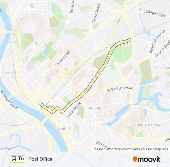 T6 bus Line Map