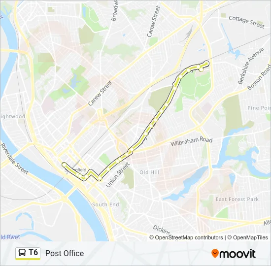 T6 Bus Line Map