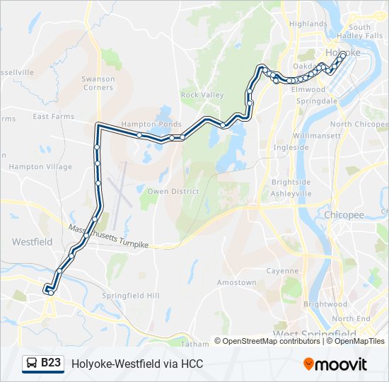 Mapa de B23 de autobús