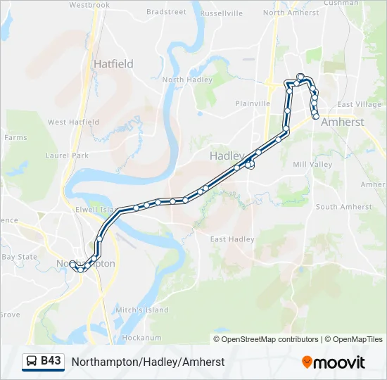 B43 Bus Line Map
