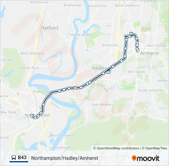 B43 Bus Line Map
