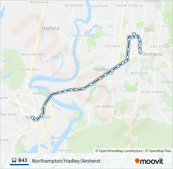 B43 Bus Line Map