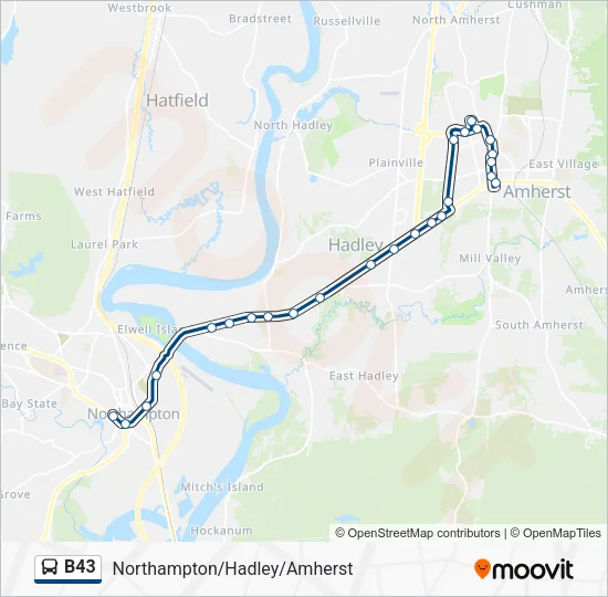B43 Bus Line Map
