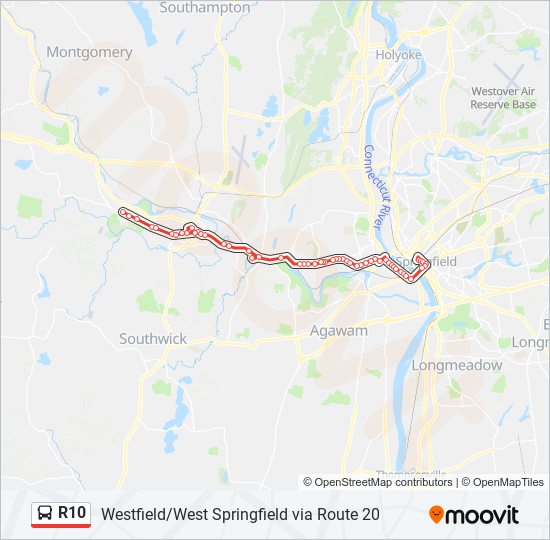 R10 bus Line Map