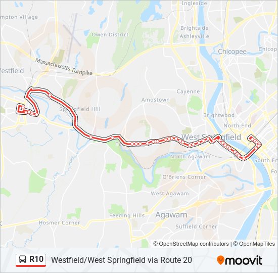 R10 bus Line Map