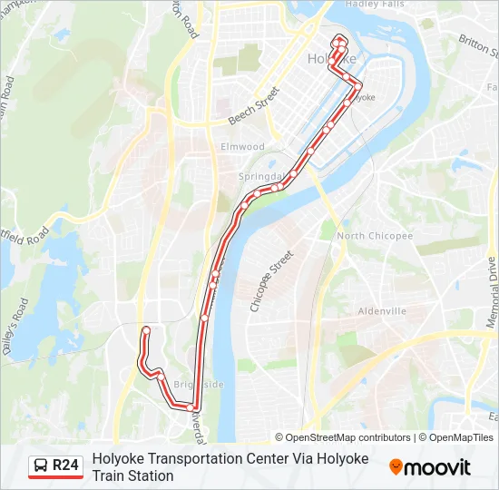 R24 Bus Line Map
