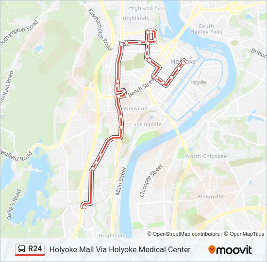 R24 Bus Line Map