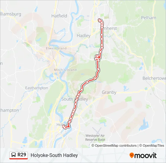 R29 Bus Line Map