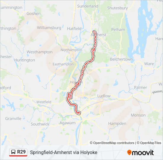 R29 Bus Line Map