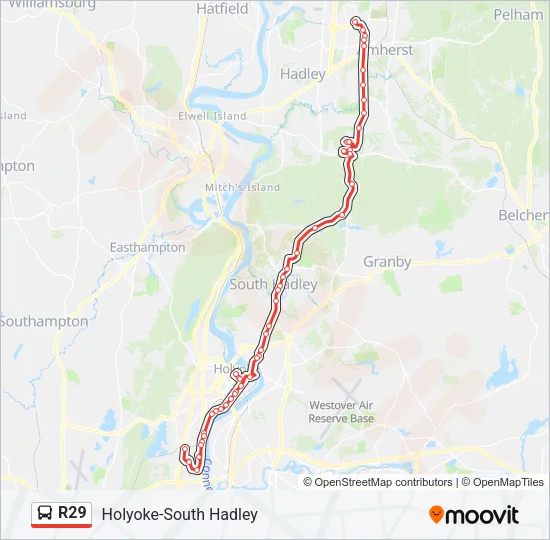 R29 Bus Line Map